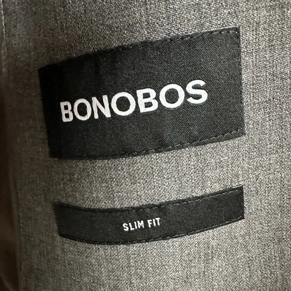 Bonobos jetsetter stretch wool blazer in grey, 38R Slim fit
